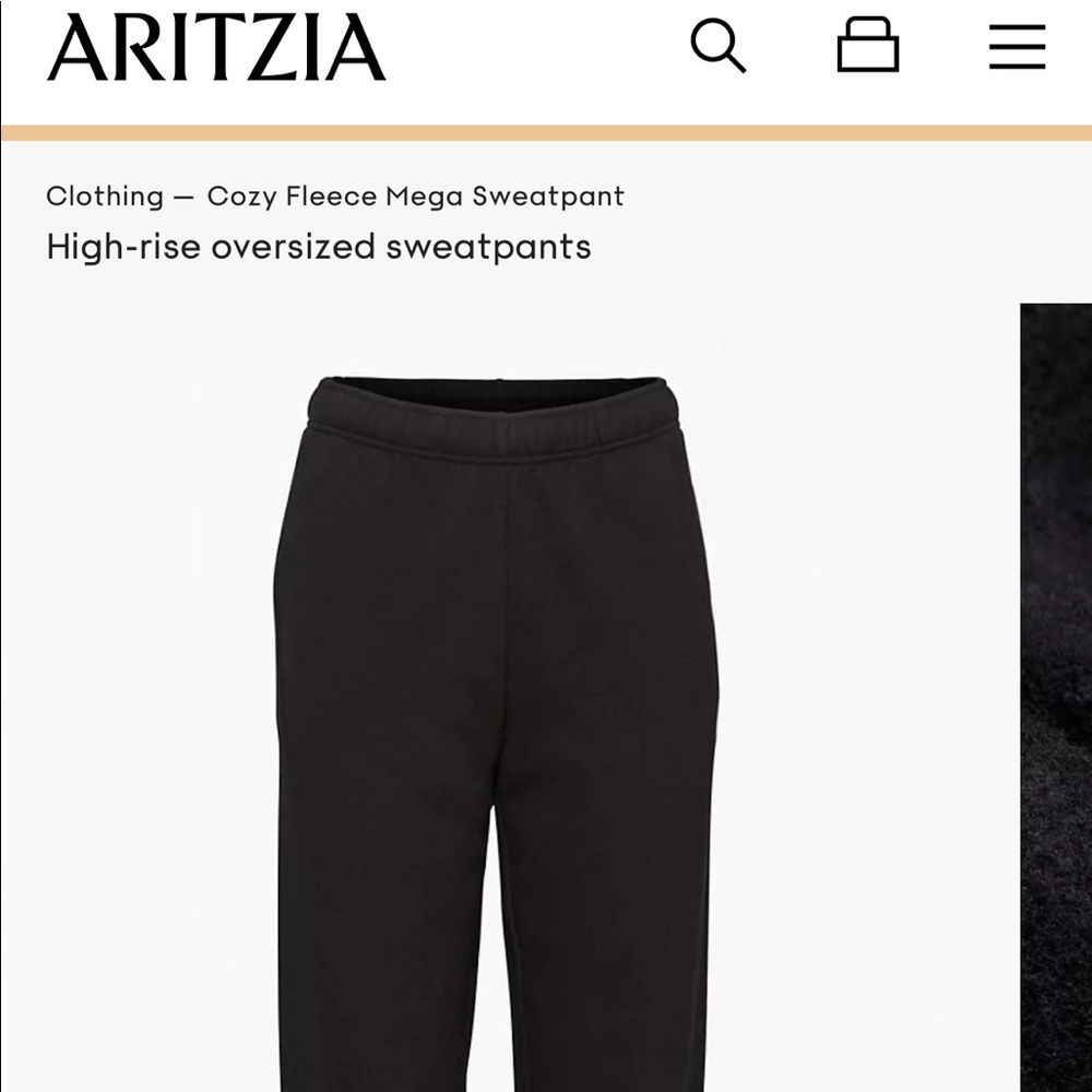 Aritizia TNA cozy fleece sweatpants
